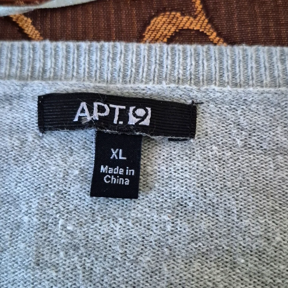 Apt. 9 Gray French Bulldog Sweater XL